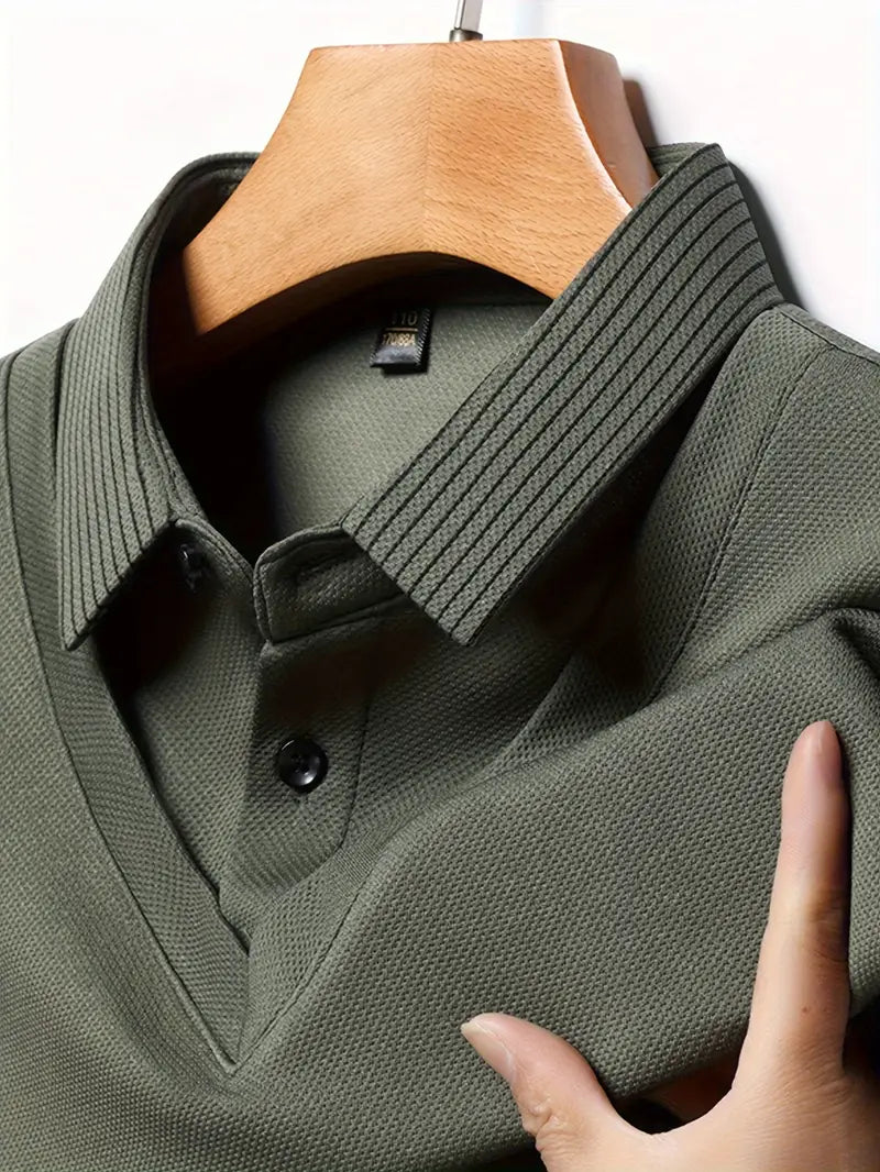 Charles 2-in-1 poloshirt met lange mouwen