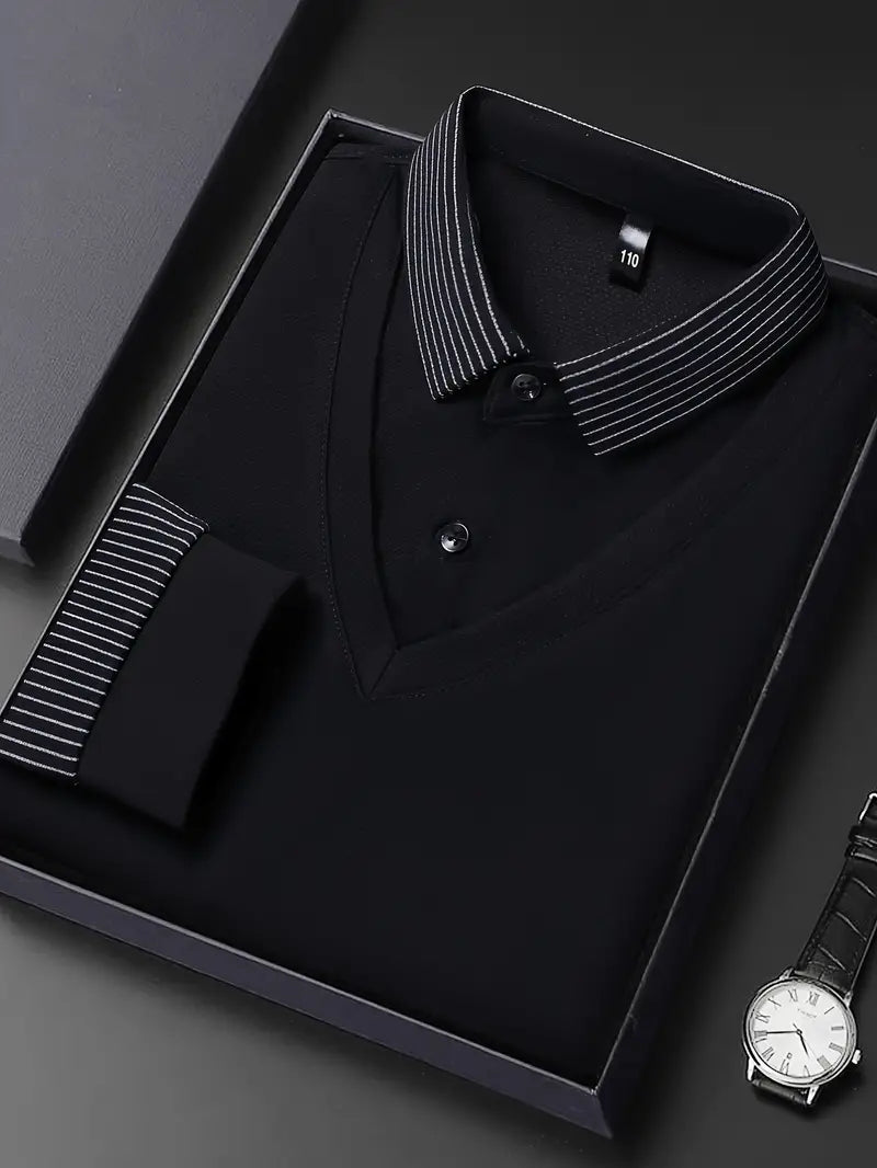 Charles 2-in-1 poloshirt met lange mouwen
